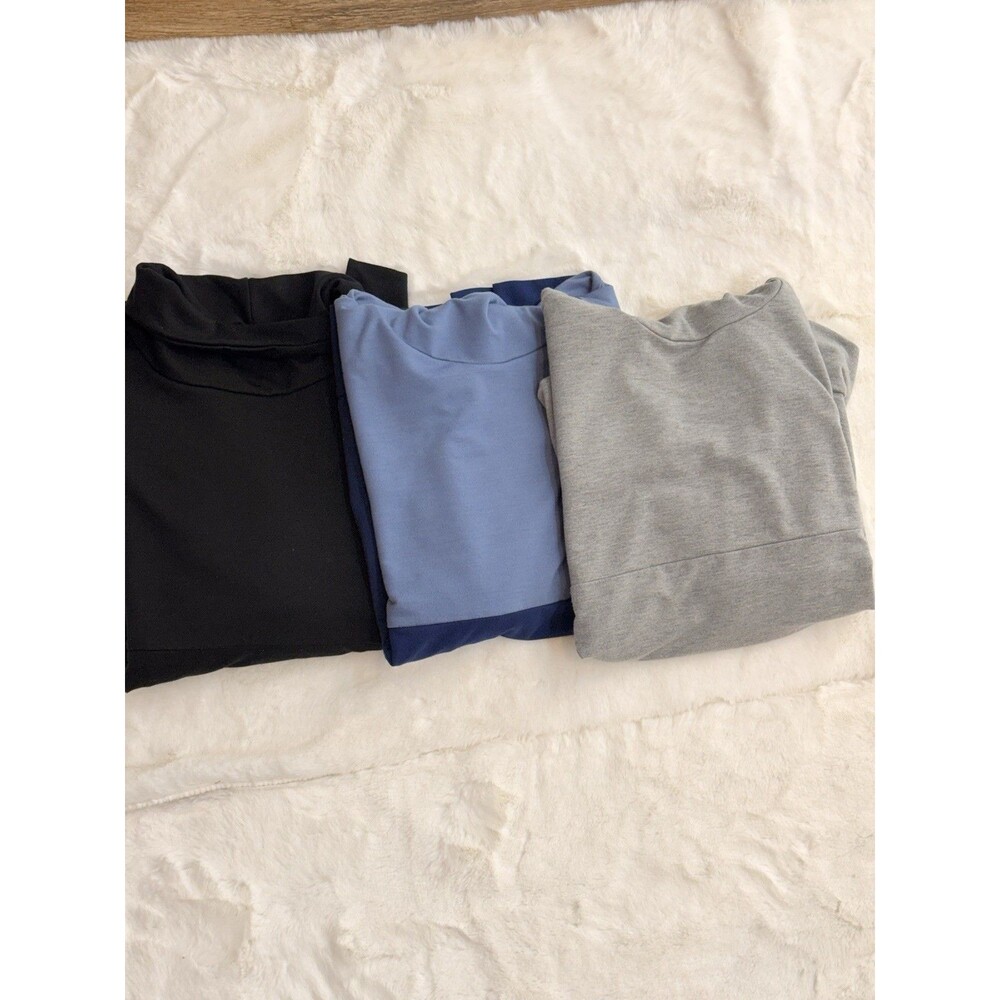 bundle 3- Zelos Athletic sweater  L Black  Pullover Cowl Comfort